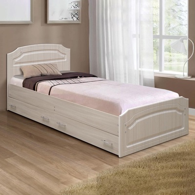 Кровать с ящиками «Венеция 3», 800×2000 мм, цвет ясень анкор светлый / ясень бланко