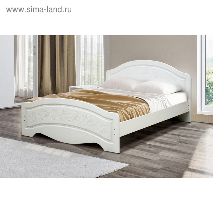 Кровать «Венеция 4», 1400х2000, цвет белый / арктик матовый - Фото 1