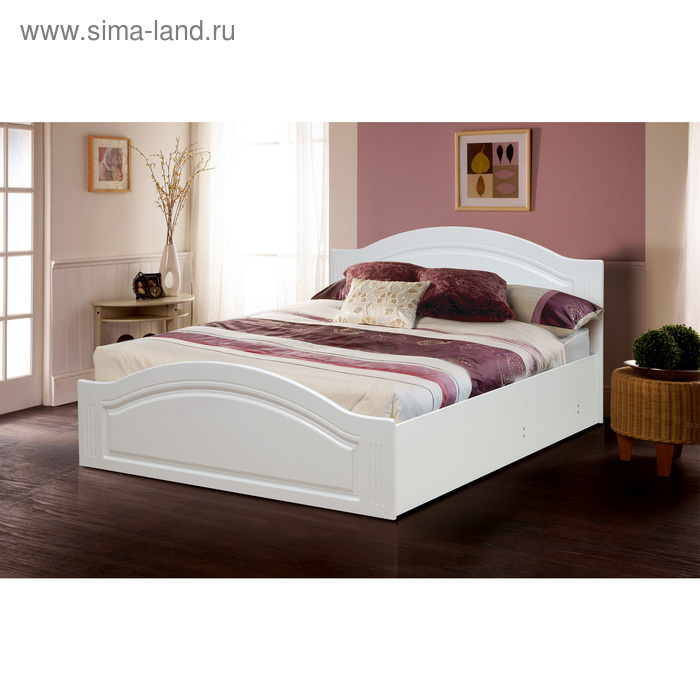 Кровать МДФ с подъёмным механизмом, 800х2000 мм, цвет белый - Фото 1