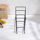 Подставка для крышек на 5 предметов Доляна, 28.5×12.5×16.5 см, чёрная - Фото 7