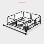 Салфетница Доляна «Приборы», с держателем, 18×18×6 см, чёрная - Фото 2