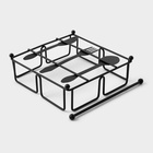 Салфетница Доляна «Приборы», с держателем, 18×18×6 см, чёрная - Фото 4