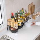 Подставка универсальная раздвижная Доляна, 40,9×20,4×14,4 см, цвет коричневый - фото 804176096