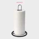 Держатель для бумажных полотенец Доляна «Лофт», 15×15×28 см, чёрный - Фото 2