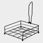 Салфетница Доляна «Столовые приборы», 17,5×18×6 см, цвет чёрный - Фото 3