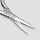 Ножницы маникюрные, прямые, узкие, 9 см, на блистере, цвет серебристый - Фото 2