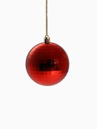 Ёлочные игрушки «Диско», шары новогодние, d=8 см, набор 4 шт., красный/золотистый - фото 7483816