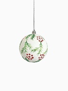 Ёлочные игрушки «Еловые веточки», шары новогодние, d=8 см, набор 4 шт., красный/белый - Фото 4