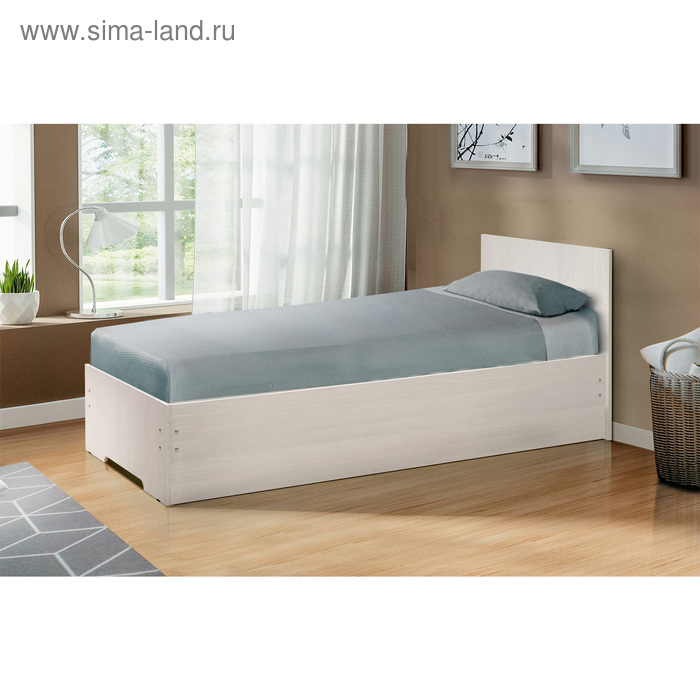 Кровать на уголках № 4, 700 × 2000 мм, цвет ясень анкор светлый