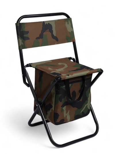 Стул туристический maclay, 35×28×58 см, до 60 кг, с сумкой, складной, со спинкой, цвет хаки