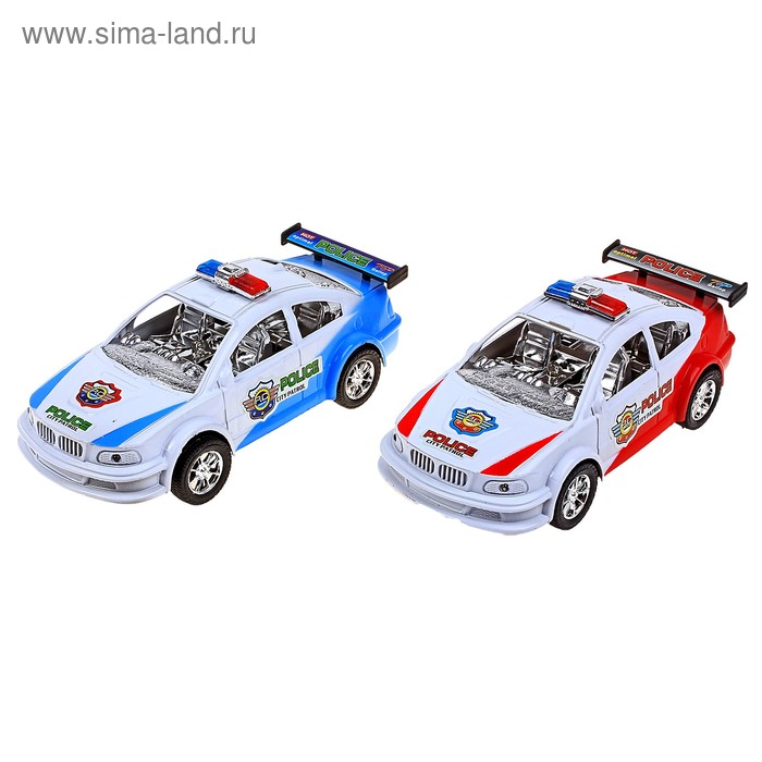 Машина "Полиция", инерционная, в пакете - Фото 1