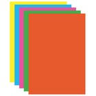 Картон цветной А4 мелованный, флуоресцентный, 10 листов, 5 цветов, в папке, BRAUBERG, «Лето» - фото 8480715