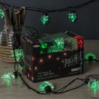 Гирлянда «Нить» 5 м с насадками «Ёлка», IP44, тёмная нить, 40 LED, свечение зелёное, 8 режимов, 220 В - Фото 5