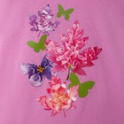 Футболка "Цветы", рост 110-116 (32), лиловый - Фото 4