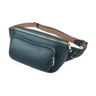 Поясная сумка, 2 отдела на молнии, регулируемый ремень, цвет зеленый - фото 298215152