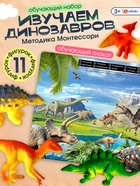 Обучающий набор «Эра динозавров», животные и плакат, по методике Монтессори, для детей - Фото 1