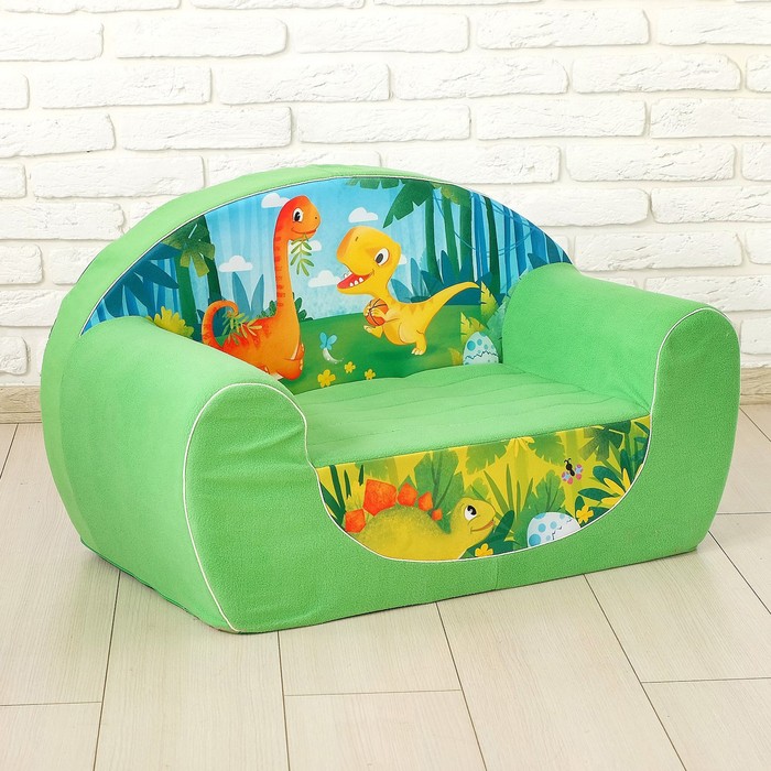 Мягкая игрушка-диван «Динозавры», цвет зелёный - Фото 1