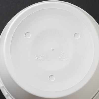 Горшок для цветов с поддоном «Венеция», 2 л, d=16 см, белый