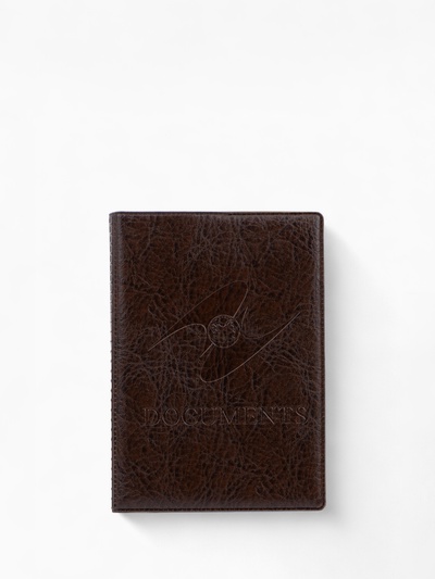 Обложка для документов 2 в 1: для автодокументов и паспорта, коричневая