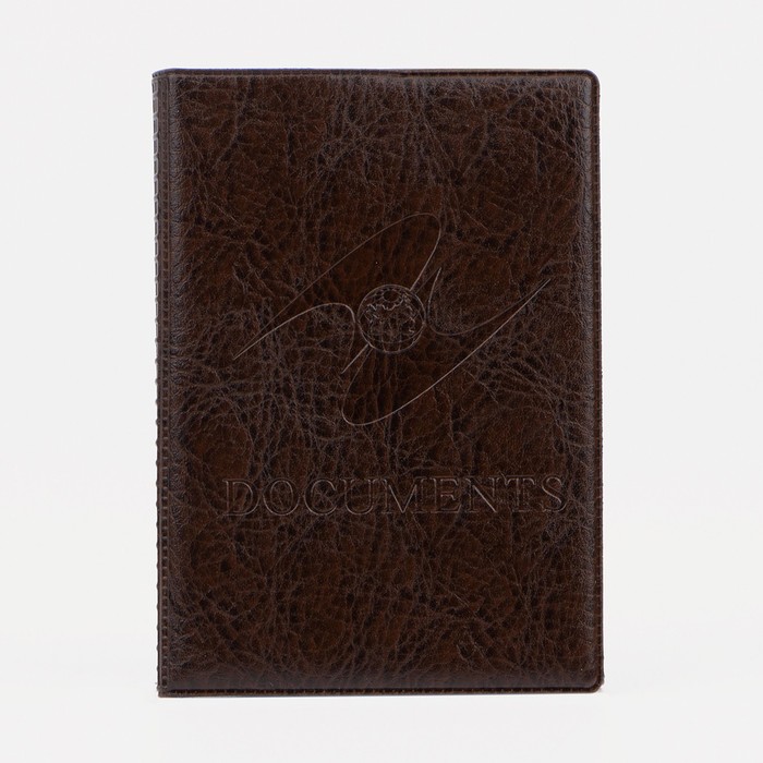Обложка для паспорта и автодокументов, цвет коричневый - Фото 1