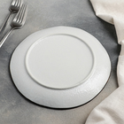 Тарелка керамическая обеденная «Браун», d=21 см, цвет белый 4336424