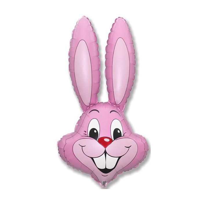 Шар фольгированный 14" «Кролик», цвет розовый - Фото 1