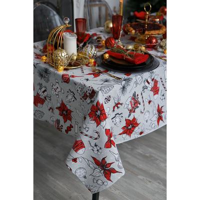 Скатерть новогодняя «Доляна» Новогоднее настроение 220×149 ±3 см, 100% хлопок, 164 г/м²