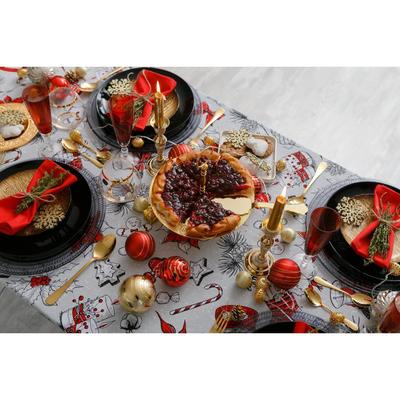 Скатерть новогодняя «Доляна» Новогоднее настроение 220×149 ±3 см, 100% хлопок, 164 г/м²