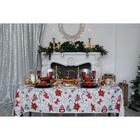 Скатерть новогодняя «Доляна» Новогоднее настроение 220×149 ±3 см, 100% хлопок, 164 г/м² - Фото 5