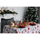 Скатерть новогодняя «Доляна» Новогоднее настроение 145×149 ±3 см, 100% хлопок, 164 г/м² - Фото 3