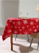 Скатерть новогодняя «Доляна» Белые снежинки 220×149± 3 см, 100% хлопок, 164 г/м² - Фото 6
