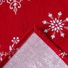 Скатерть новогодняя Доляна Белые снежинки 220х149 см, 100% хлопок, 164 г/м2 - Фото 9