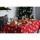Скатерть новогодняя «Доляна» Белые снежинки 180×149± 3 см, 100% хлопок, 164 г/м² - Фото 7