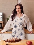 Фартук «Доляна» Синие снежинки 60×65 см, 100% хлопок, 164 г/м² - Фото 3