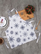 Фартук «Доляна» Синие снежинки 60×65 см, 100% хлопок, 164 г/м² - Фото 5