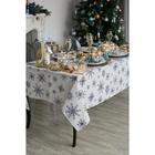 Скатерть новогодняя «Доляна» Синие снежинки 220×146 ± 3 см, 100% хлопок, 164 г/м² - Фото 2