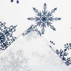 Скатерть "Доляна" Синие снежинки 180х146 +/- 3 см, 100% хлопок, 164 г/м2 - фото 4280232