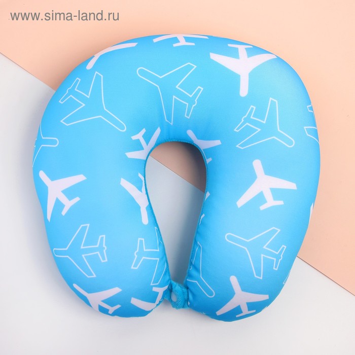 Подголовник-антистресс «Самолёты», цвет синий - Фото 1