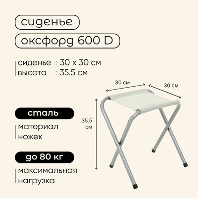 Набор мебели maclay, стол, 4 стула, складной, белый