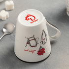 Кружка фарфоровая Доляна «Счастливы вместе», 320 мл - Фото 3