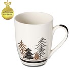 Кружка фарфоровая Доляна «Новогодний лес», 350 мл - Фото 1
