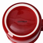 Кружка фарфоровая Доляна «Новогоднее настроение», 380 мл, цвет красный - Фото 4