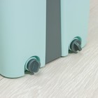 Швабра с отжимом и ведро: ведро с отсеками для полоскания и отжима 14 л, швабра плоская, доп. насадка - Фото 4