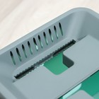 Швабра с отжимом и ведро: ведро с отсеками для полоскания и отжима 14 л, швабра плоская, доп. насадка - Фото 6