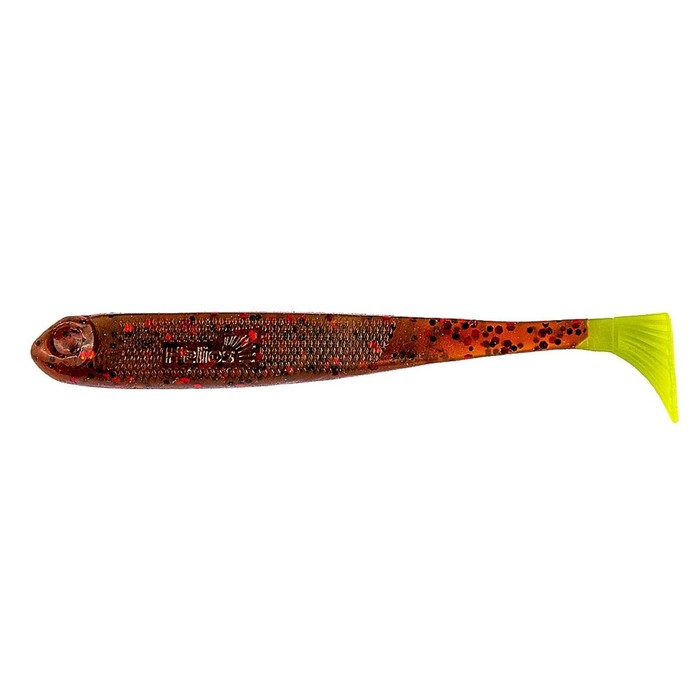 Виброхвост Helios Jumbo Rusty Gold & Lime, 12.5 см, 5 шт. (HS-7-017)