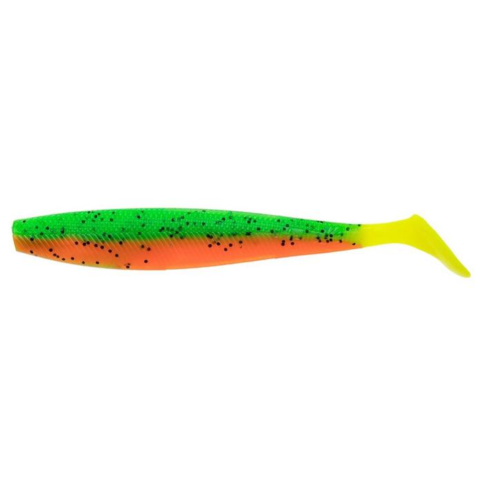 Виброхвост Helios Trofey Pepper Green & Orange LT, 14 см, 4 шт. (HS-25-032)