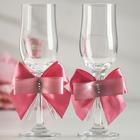 Набор свадебных бокалов "Бордо", розовый - фото 8855305