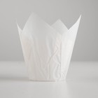 Форма для выпечки "Тюльпан", белый, 5 х 8 см - Фото 2