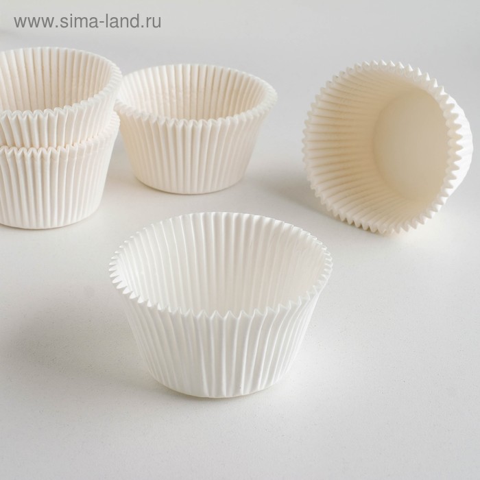 Форма для выпечки белая, 5,5 х 4,3 см - Фото 1