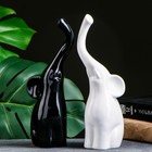 Фигура "Пара слонов"  9х15х25см   чёрный/белый, - Фото 4